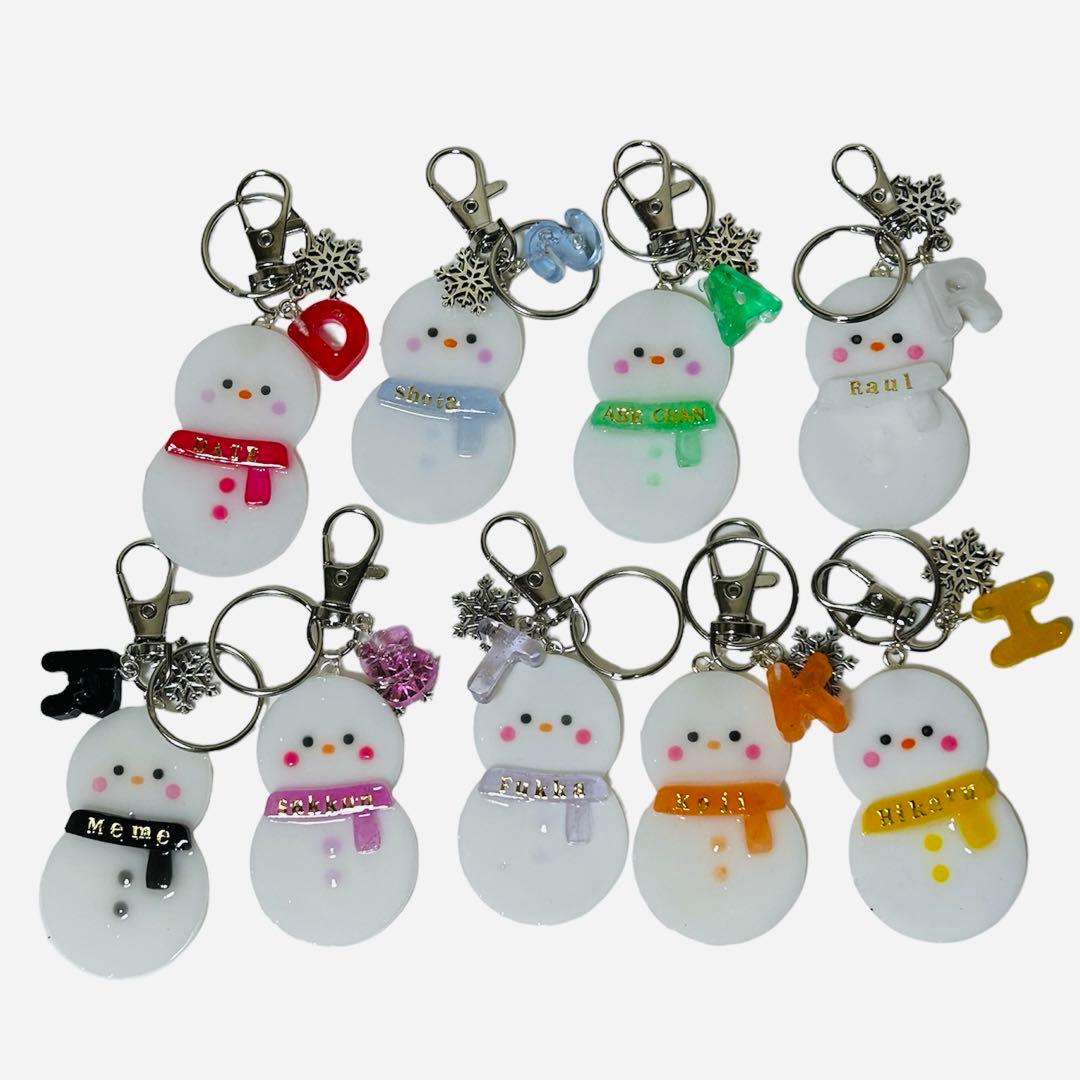 SnowMan♡キーホルダー 雪だるま チャーム 推し活 レジン スノーマン