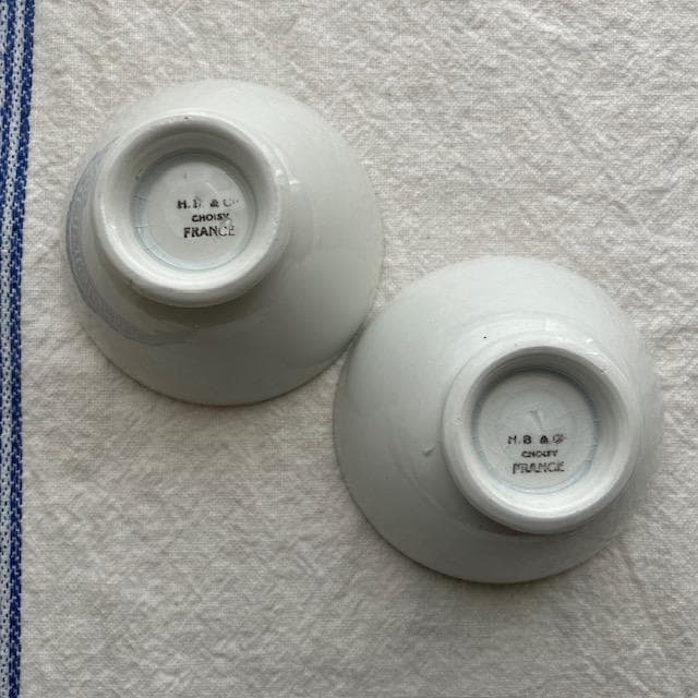 レア◇2コ◇ショワジールロワ小ぶりなカフェオレボウル白