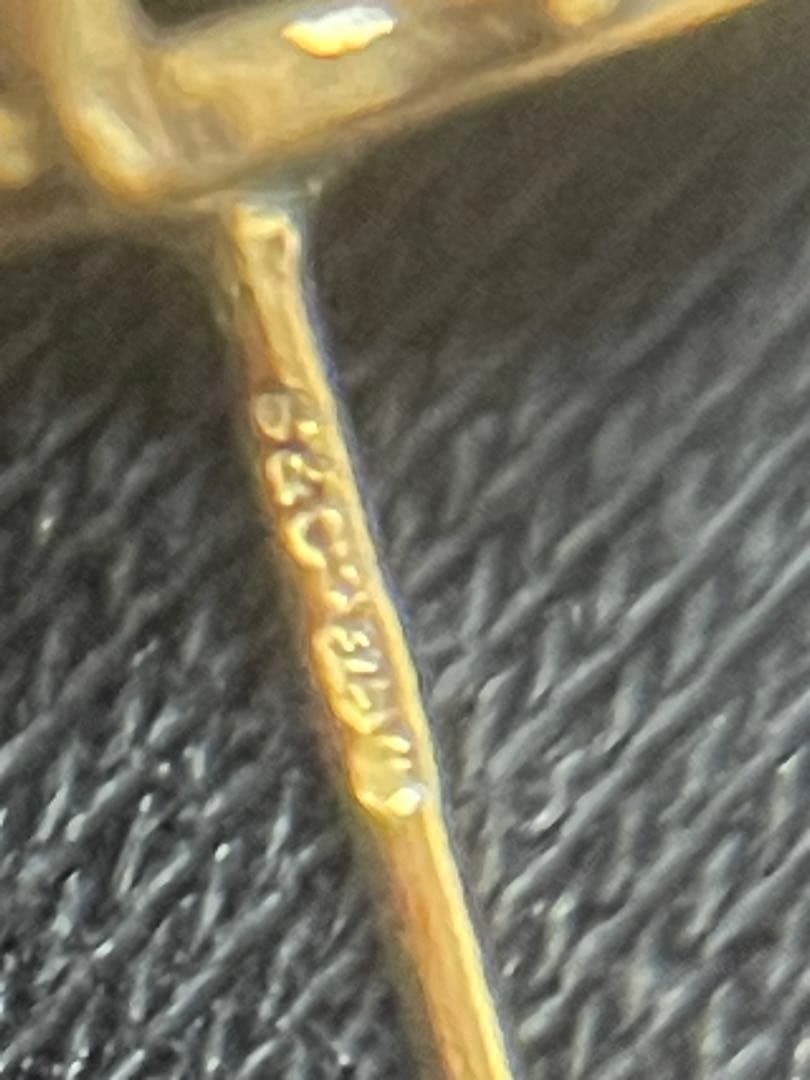 イギリス ビンテージ オパールピアス サファイア 9CT 9Kゴールド S&Co