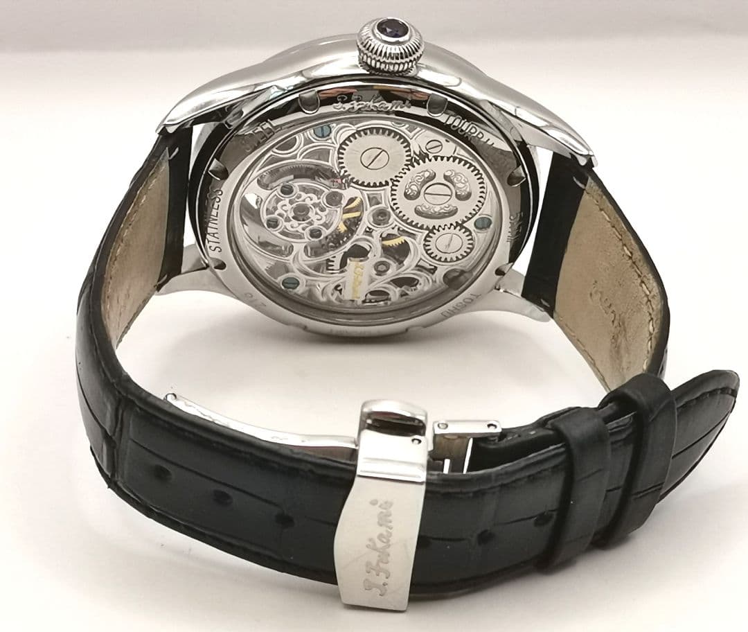 深見東州 晴天でキラキラと輝く白山と柴山潟 トゥールビヨン 手巻き