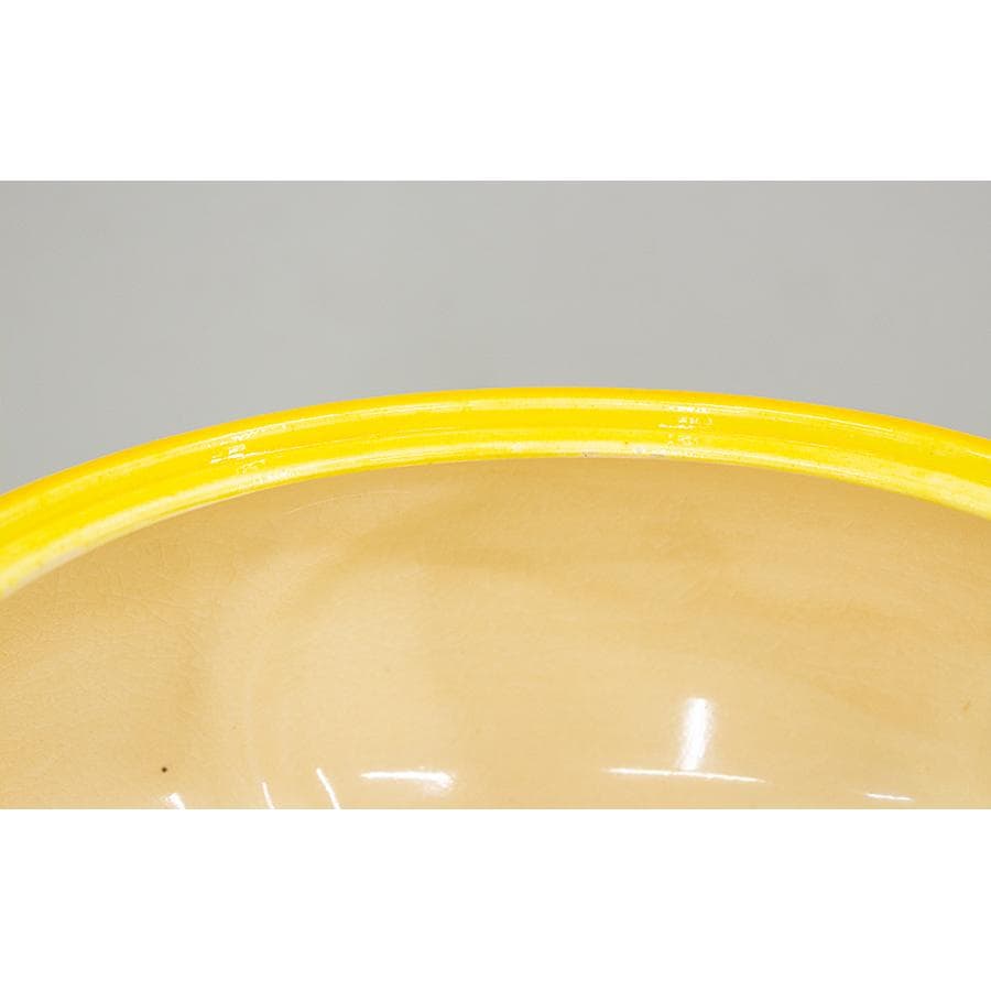 加賀瑞山 作 堀内宗完 兼中斎 絵書付 花押 黄交趾釉 捻