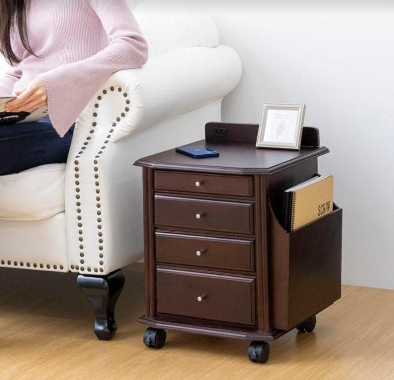 SH ST NW サイドテーブル　収納・引出し　ブラウンD 楽天市場】【メーカー直送】 ナイトテーブル サイドテーブル 木製 北欧