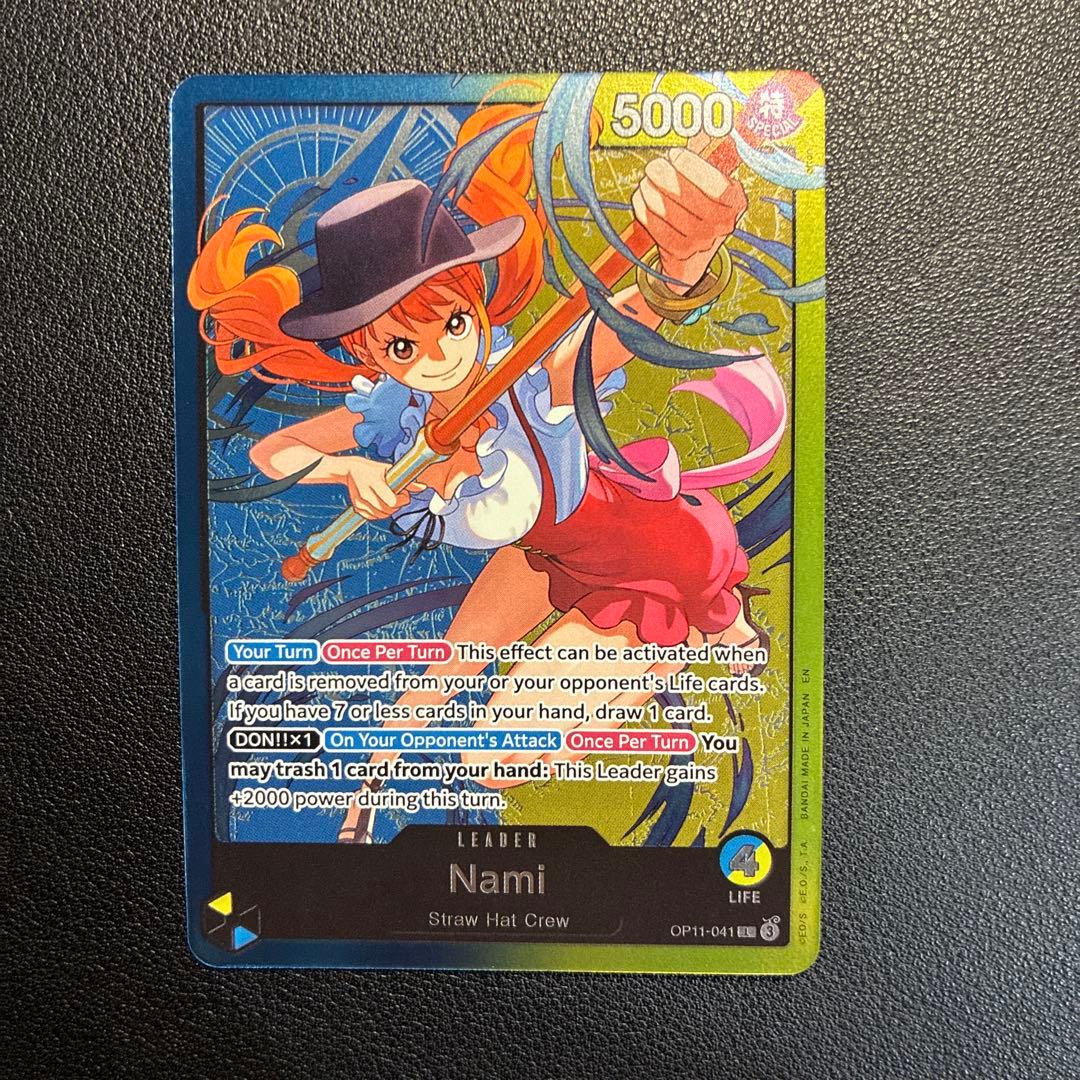 【美品】ワンピースカード ナミ リーダーパラレル 英語版 OP11-041 ナミ (OP11-041) • A Fist of Divine Speed – Limitless One Piece