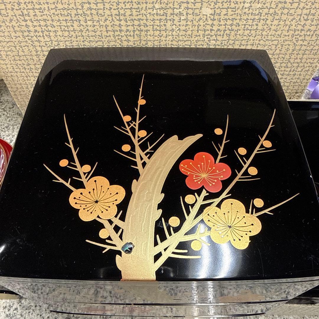 会津塗 漆器 工芸品 重箱 屠蘇器 セット 松竹梅 インテリア 小物 格安
