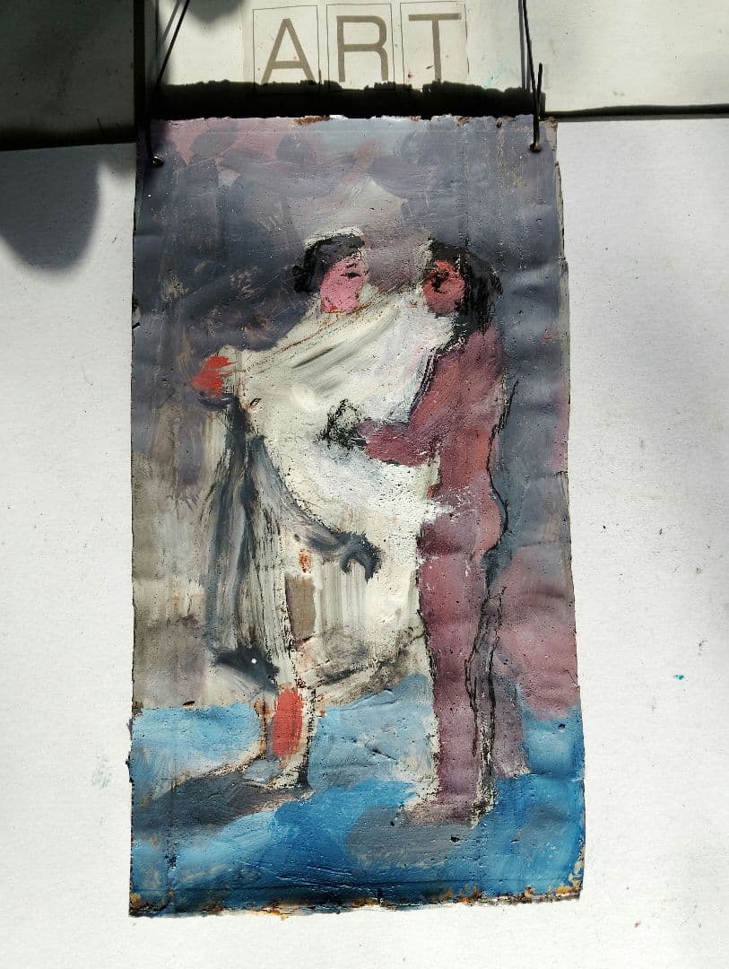 抽象的な油彩画 男女の人物像二人 藤田嗣治 「横たわる二人の女」 | | アトリエ・ブランカ