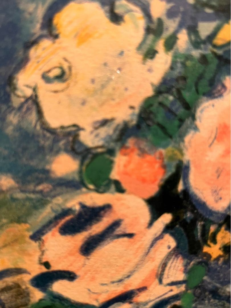 ジル・ゴリチ リトグラフ プロバンスのローズガーデン アート 額縁