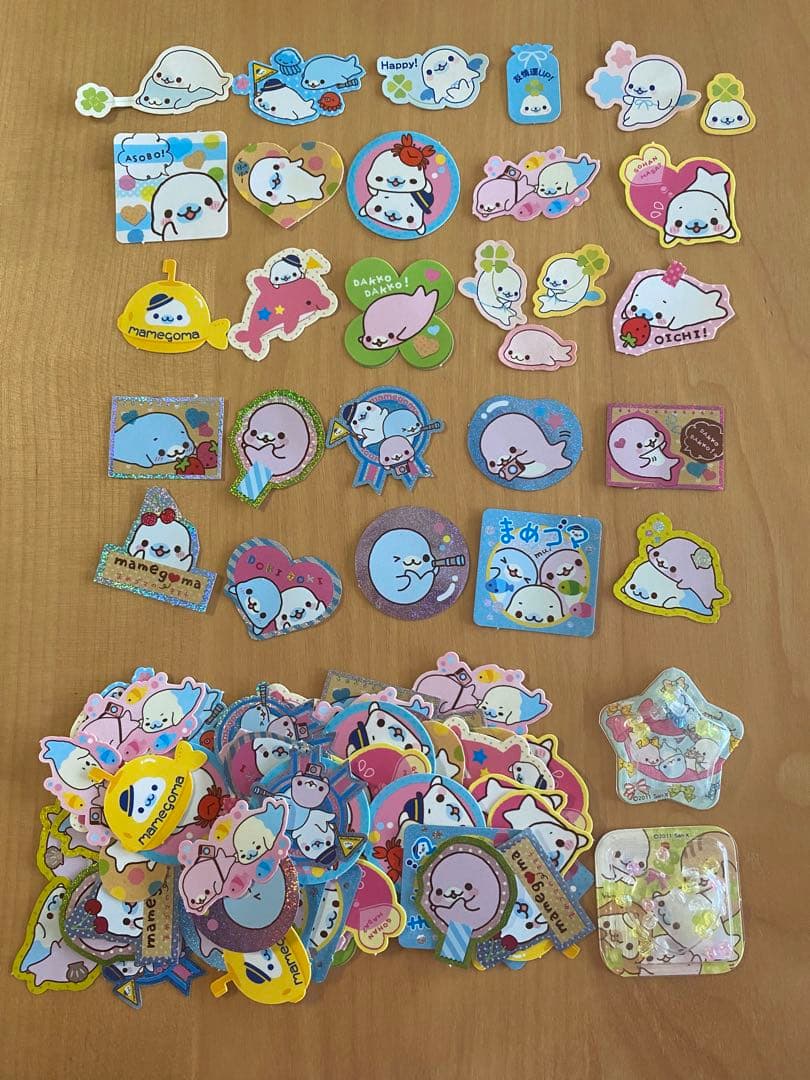 最終お値下げ！まめゴマ フレークシール キラキラ シャカシャカシール