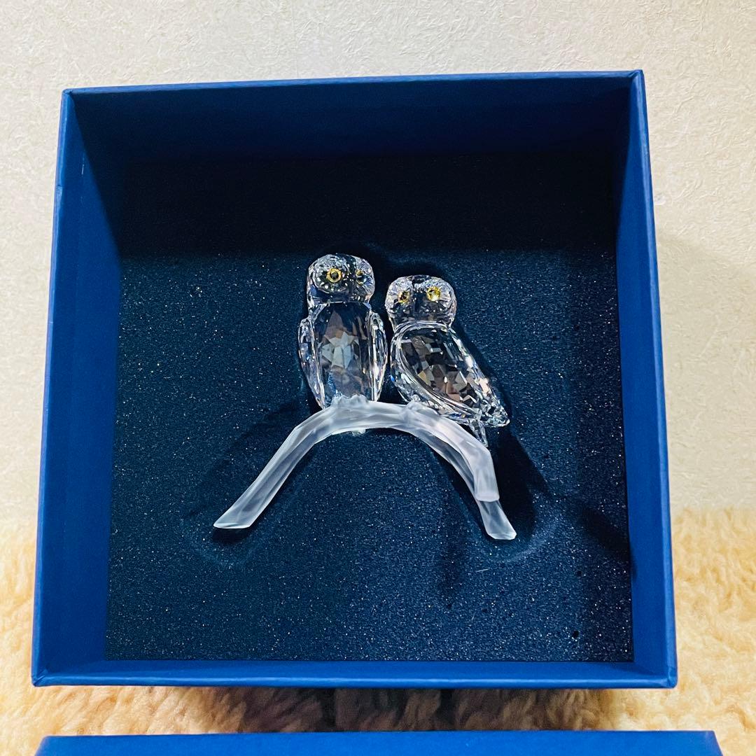 スワロフスキー/廃盤 フクロウ2羽 - メルカリ