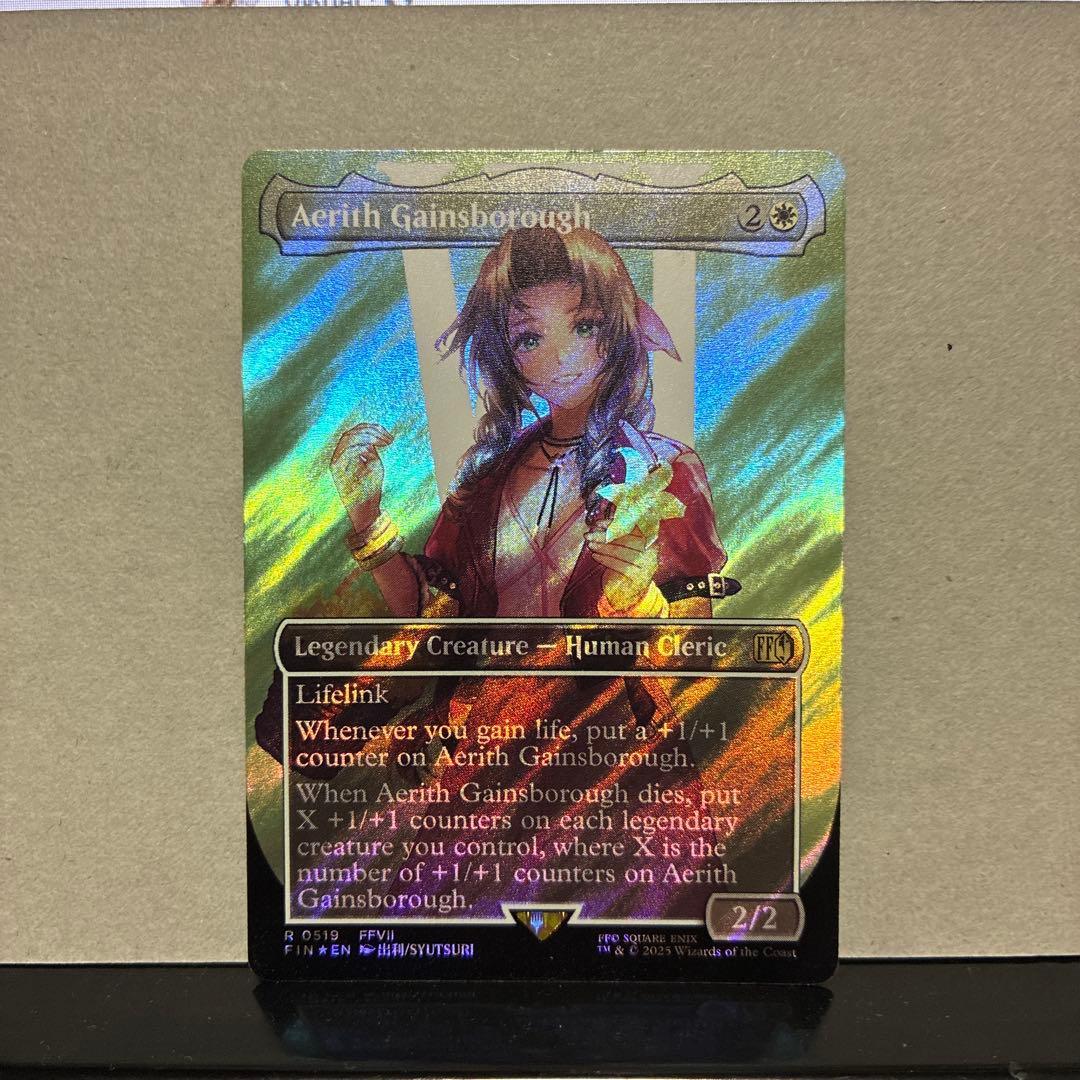 [サージFOIL] エアリス・ゲインズブール)【英語版】 [FIN-白R] Foil】(004)《エアリス・ゲインズブール/Aerith Gainsborough》[FIN