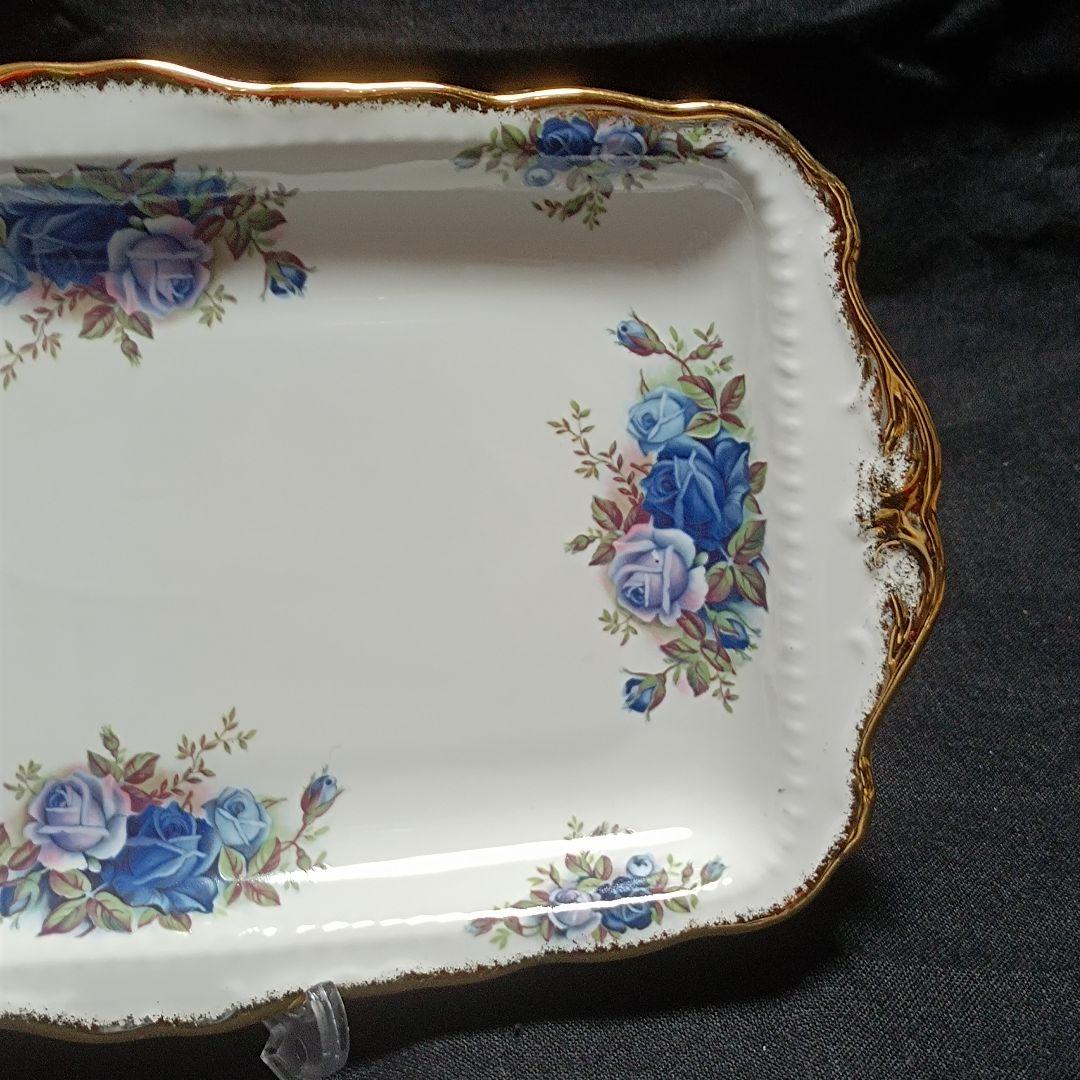 ロイヤルアルバート ムーンライトローズ サンドイッチプレート 約30cm