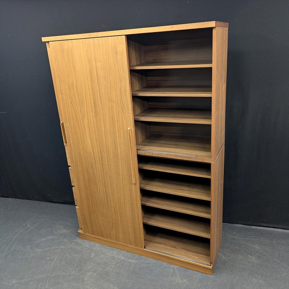 美品 カリモク EU4670 食器棚 レンジボード キャビネット ソフトクローズ