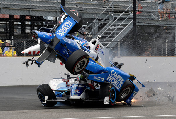 Takuma Sato Narrowly Wins the Indianapolis 500 on a Day of Crashes