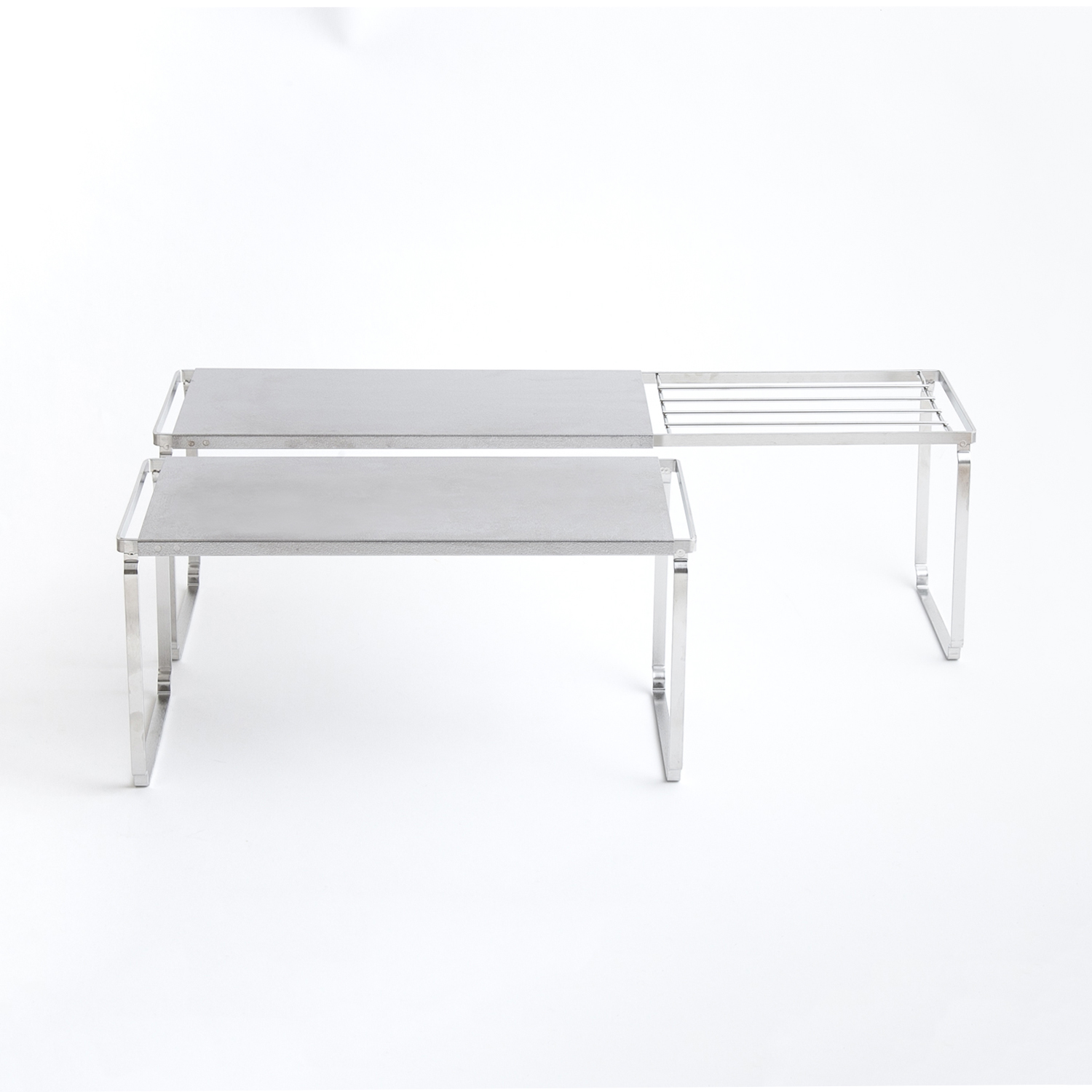 Three Snow 新越ワークス/丈夫なステンレスラック 2個組 -伸縮式で場所