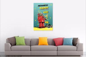 Mechanized Robot  Canvas Wrap (20"x30") - Image 4