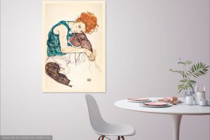 PAINTER's Wife, Seated Fine Art Canvas Print (20"x30") - Image 5