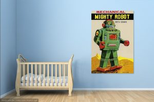 MECHANICAL MIGHTY ROBOT FINE ART CANVAS PRINT (20″X30″) - Image 2