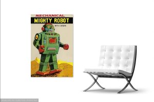 MECHANICAL MIGHTY ROBOT FINE ART CANVAS PRINT (20″X30″) - Image 3