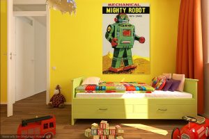 MECHANICAL MIGHTY ROBOT FINE ART CANVAS PRINT (20″X30″) - Image 4