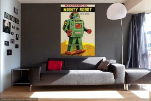 MECHANICAL MIGHTY ROBOT FINE ART CANVAS PRINT (20″X30″) - Image 5