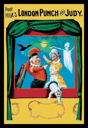 Prof. Hicks London Punch and Judy(20" x 30") Canvas Wall Art