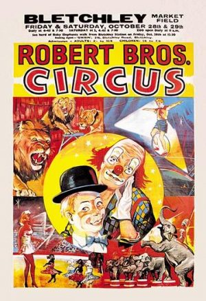 Robert Brothers' Circus at Bletchley Market Field(20" x 30") Canvas Wall Art