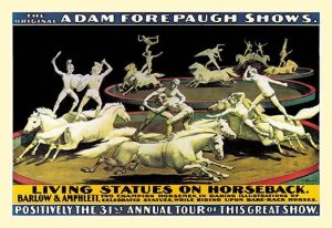 Living Statues on Horseback: The Original Adam Forepaugh Shows(20" x 30") Canvas Wall Art