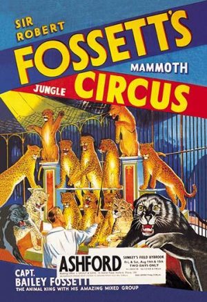 Sir Robert Fossett's Mammoth Jungle Circus(20" x 30") Canvas Wall Art