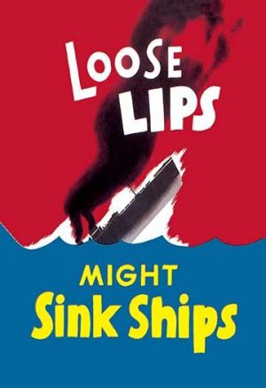 Loose Lips Might Sink Ships(20" x 30") Canvas Wall Art