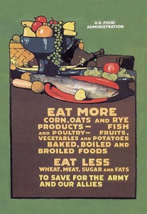 Eat More Corn, Oats and Rye(20" x 30") Canvas Wall Art