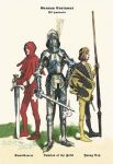 " German Costumes: Sword Bearer, Captain of the Field and Young Boy"