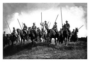 French Lancers Ready to Follow Up a German Retreat(20" x 30") Canvas Wall Art