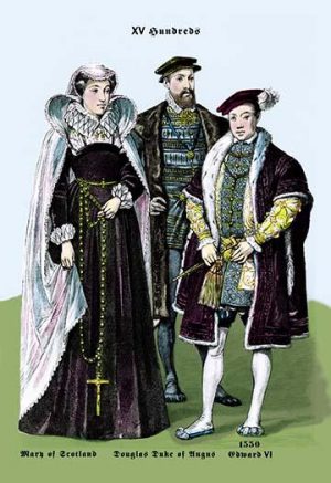 Mary of Scotland, Douglas Duke of Angus, and Edward VI, 14th Century(20" x 30") Canvas Wall Art