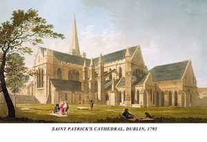 Saint Patrick's Cathedral, Dublin, 1793(20" x 30") Canvas Wall Art