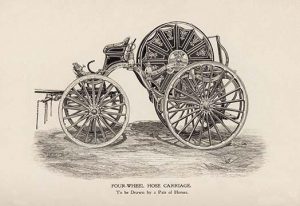 Four-Wheel Hose Carriage: To be Drawn by a Pair of Horses(20" x 30") Canvas Wall Art