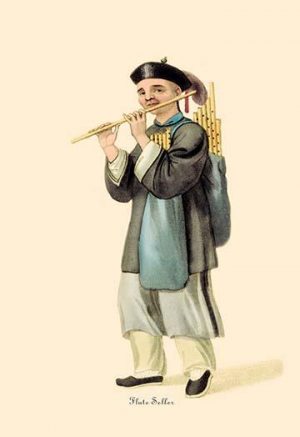 Flute Seller(20" x 30") Canvas Wall Art