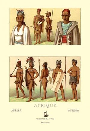 Nine African Tribe Members(20" x 30") Canvas Wall Art