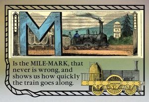 M is the Mile-Mark(20" x 30") Canvas Wall Art