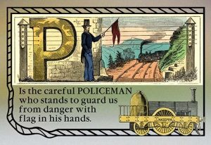 P is the Careful Policeman(20" x 30") Canvas Wall Art