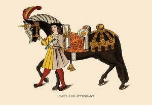 Horse and Attendant(20" x 30") Canvas Wall Art