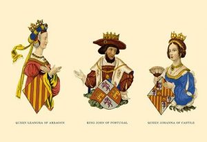 King John, and the Queens Leonora and Johanna(20" x 30") Canvas Wall Art