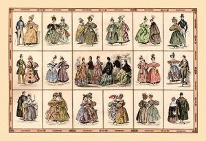 Italian Fashion of 1833 - Composite #2(20" x 30") Canvas Wall Art