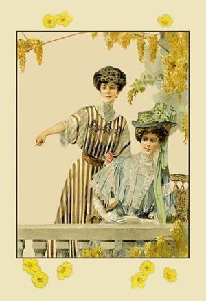 Ladies on the Balcony(20" x 30") Canvas Wall Art