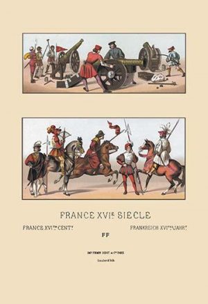 Military Costumes of Sixteenth Century France(20" x 30") Canvas Wall Art