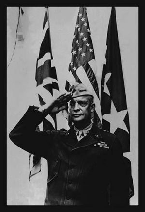 Saluting Eisenhower(20" x 30") Canvas Wall Art