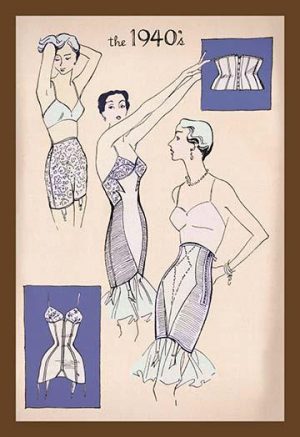 Nylon in Corsetry, 1940(20" x 30") Canvas Wall Art