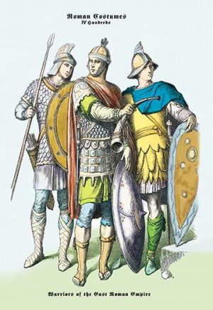 Roman Costumes: Warriors of the West Roman Empire(20" x 30") Canvas Wall Art