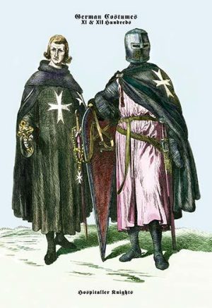 German Costumes: Hospitaller Knights(20" x 30") Canvas Wall Art