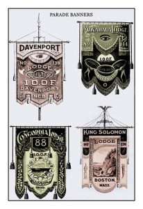" Odd Fellows: Parade Banners: Nebraska, Ohio, and Massachusetts"