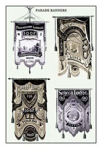 Odd Fellows: Parade Banners: Ohio and Massachusetts