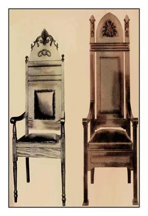 Odd Fellows: Small Size Chairs(20" x 30") Canvas Wall Art